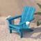 Flash Furniture Blue Adirondack Patio Chair with Cupholder LE-HMP-1045-10-BL-GG - alternate 5